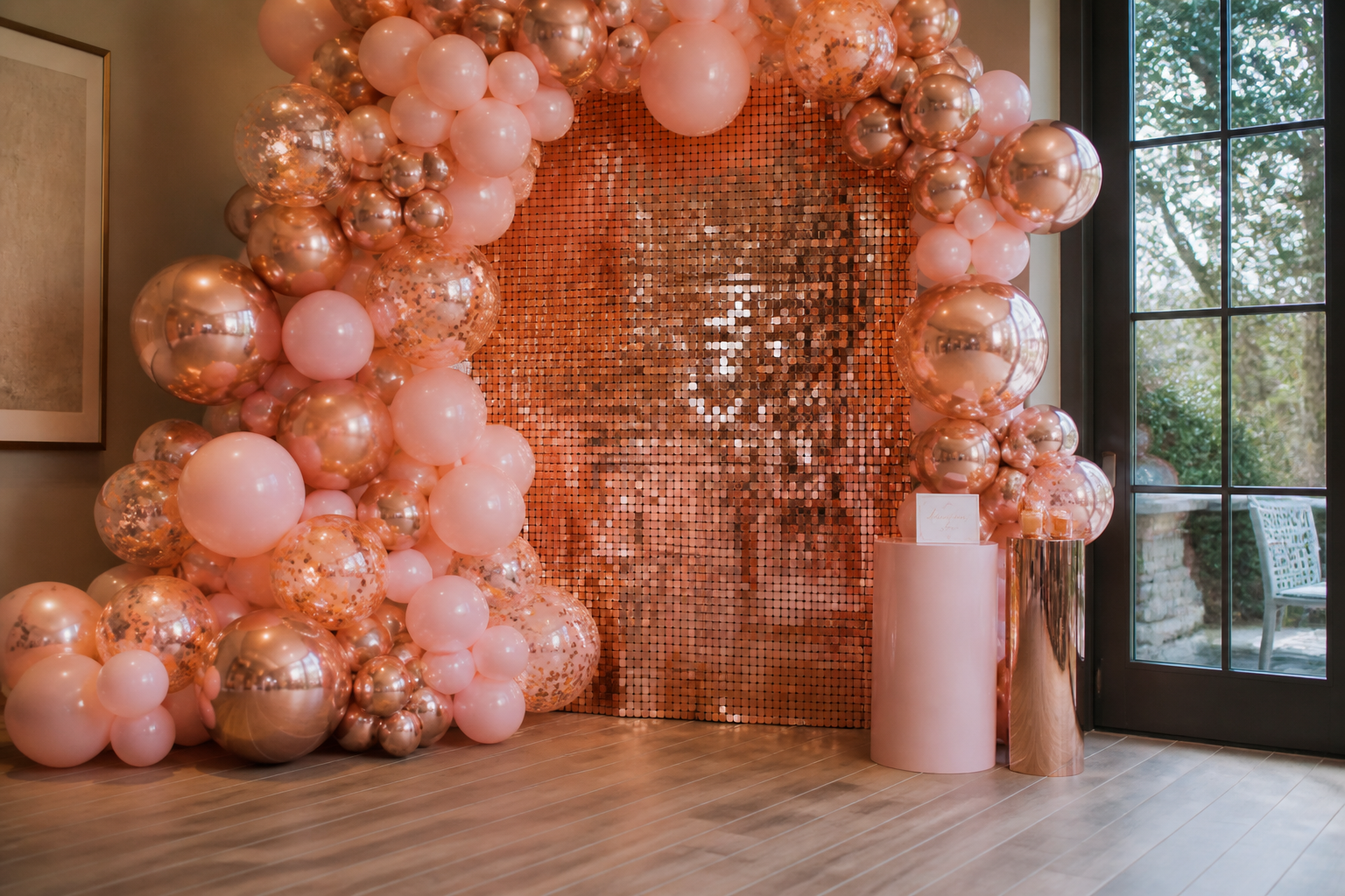 Rose Gold Sequin Decoration